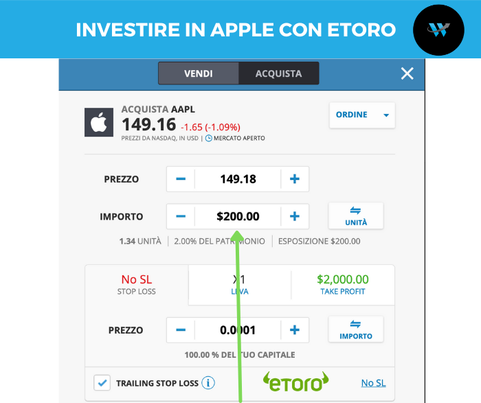 Investi in azioni Apple con eToro