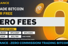 Binance introduce zero commissioni al trading Bitcoin