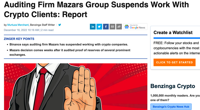 Mazars Group sospende le collaborazioni con gli Exchange
