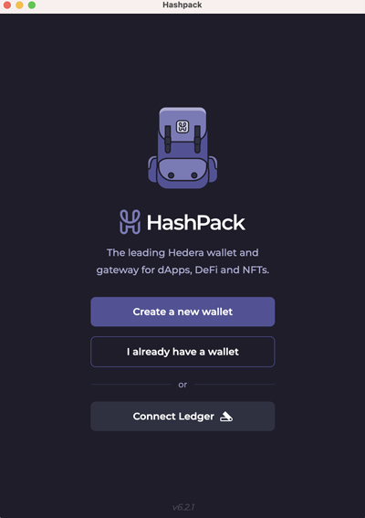 Hashpack: crea wallet