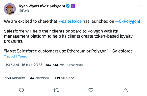 Polygon partnership con Salesforce