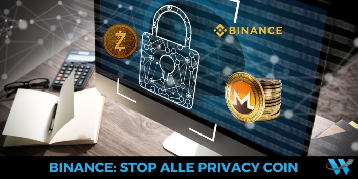 Binance: delisting privacy coin