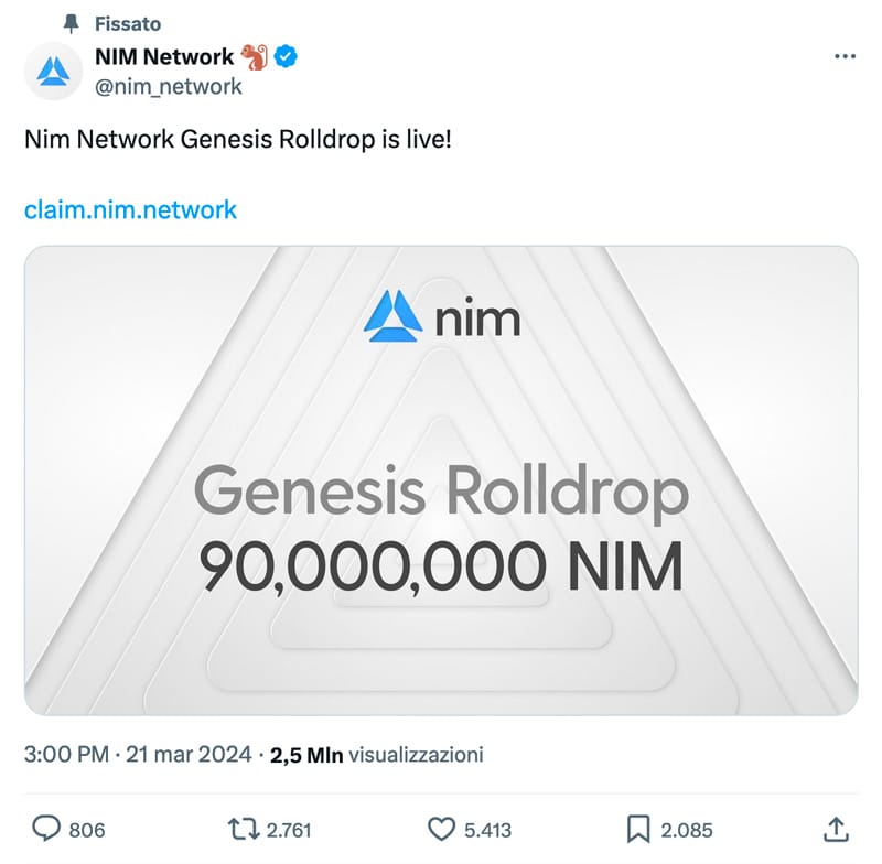Nim Network Airdrop