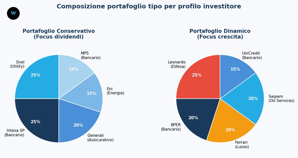 Composizione portafoglio tipo: conservativo vs dinamico