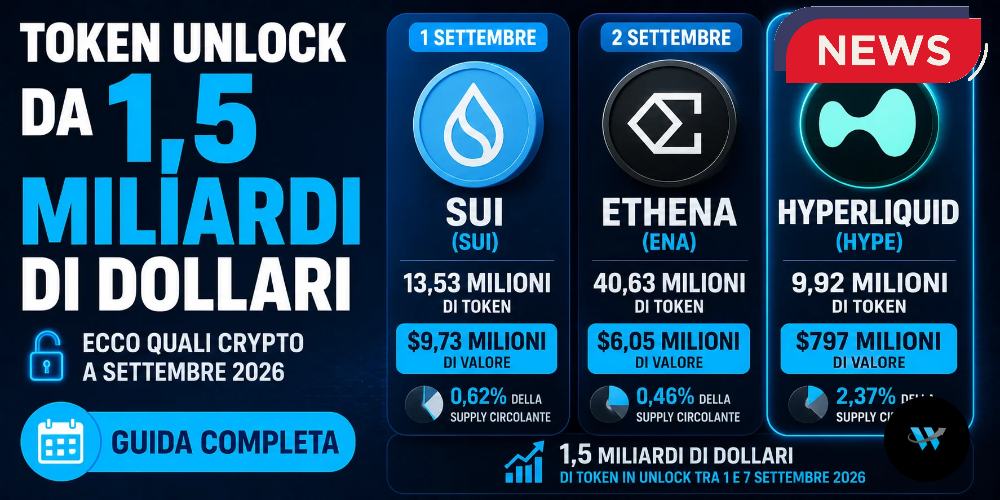 Token Unlock: Hype, SUI, Ethena